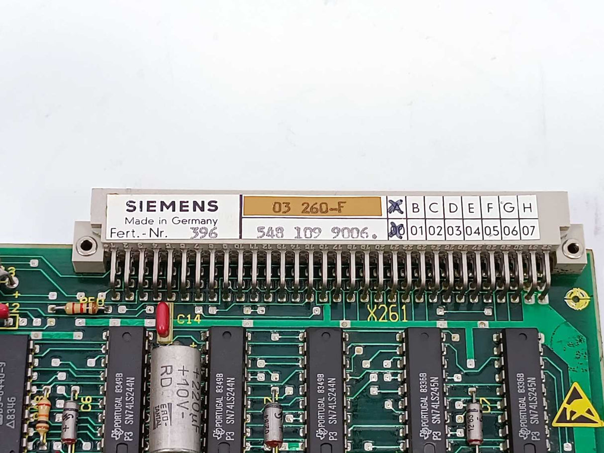 Siemens 03 260-F 548 109 9006 Control board