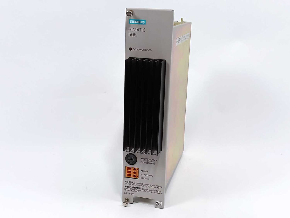 Siemens 505-6660 Simatic 505 110/220VAC Power supply