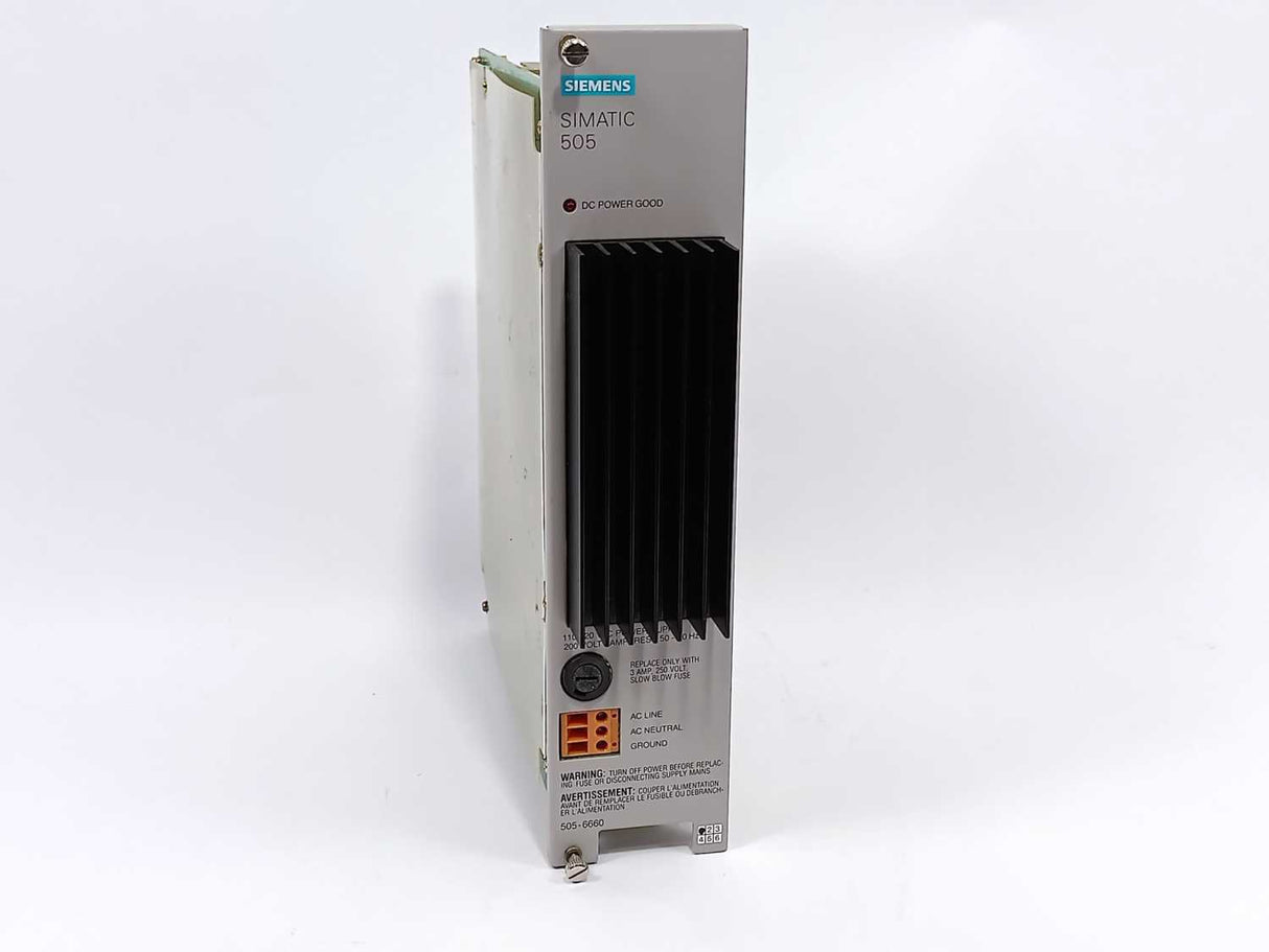 Siemens 505-6660 Simatic 505 110/220VAC Power supply