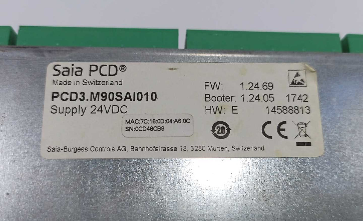 SAIA PCD PCD3.M90SAI010 System Control Device PCD3.M90