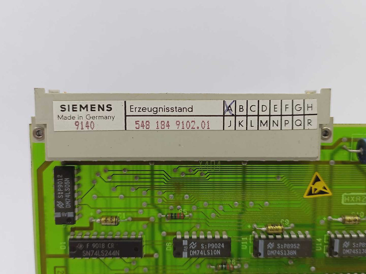 Siemens 548 184 9102.01 Circuit board