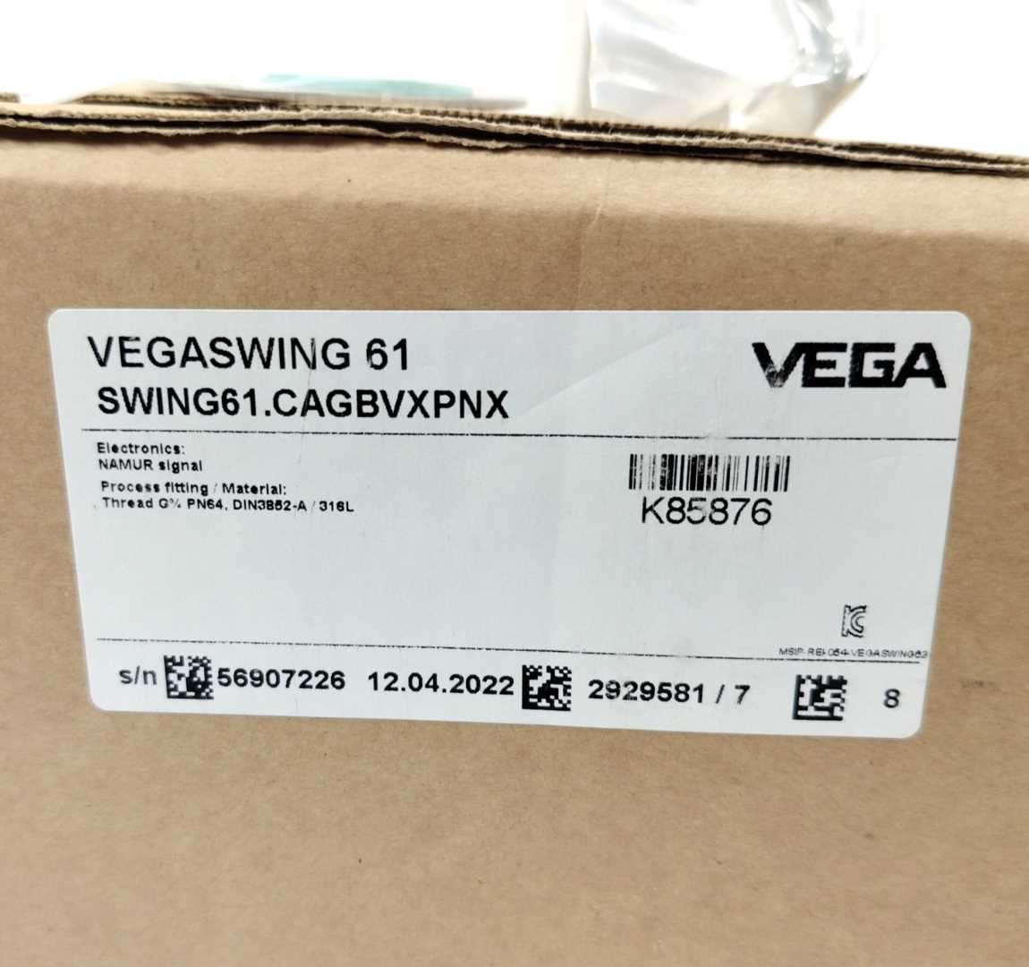Vega VEGASWING 61 Vibrating level switch for liquids