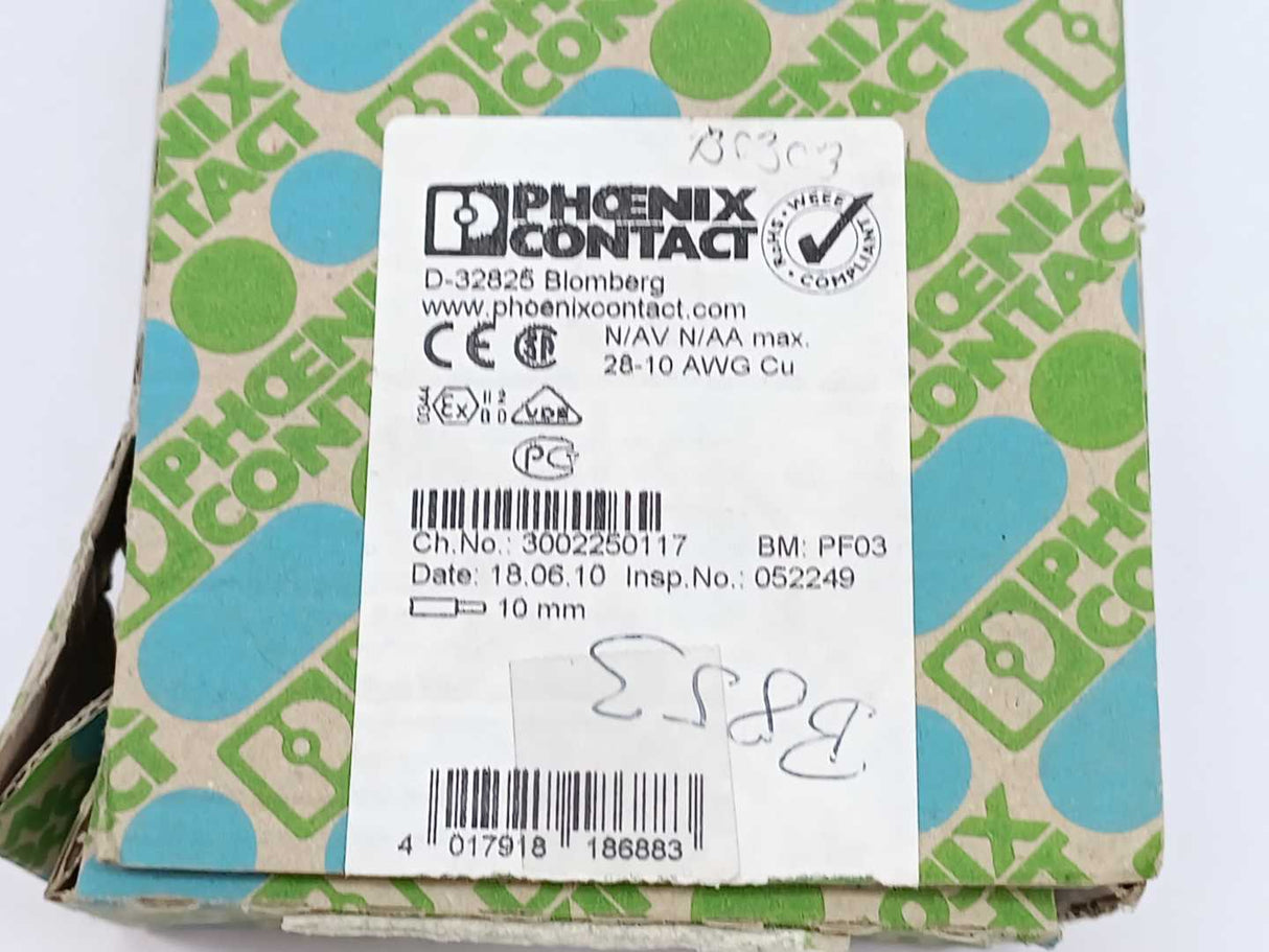 Phoenix Contact 3031416 ST 4-TWIN-PE Protective Conductor Terminal Block 50 pcs