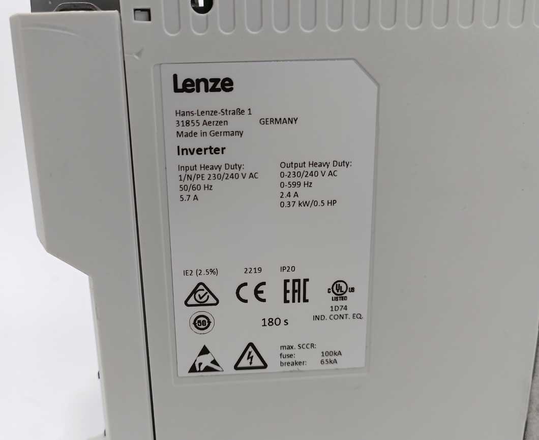 LENZE I55AE155B1AV10002S i550-C0.55/230-1 Frequency Inverter