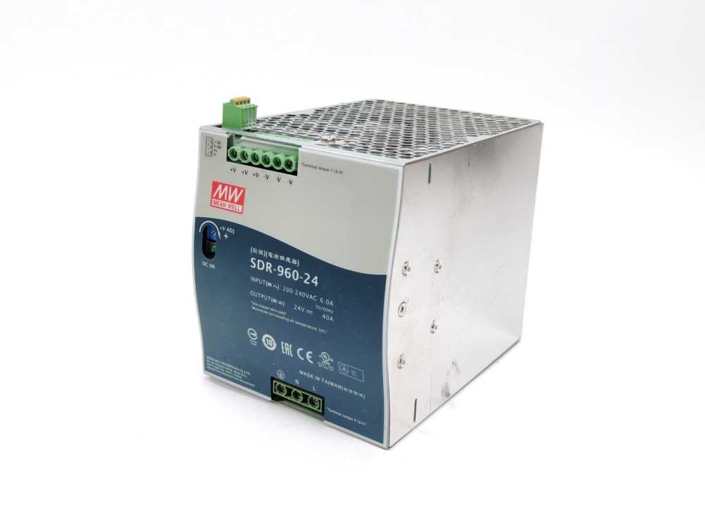Mean Well SDR-960-24 AC-DC Industrial DIN rail power supply 24V 40A