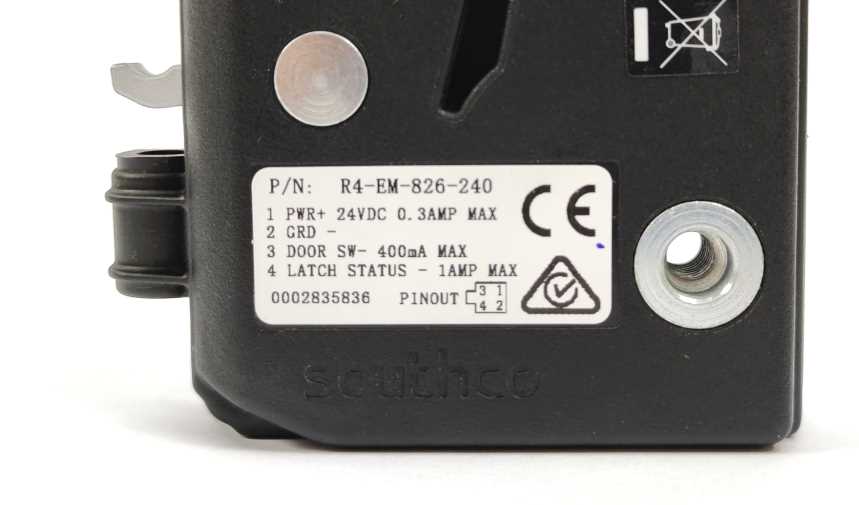 Southco R4-EM-826-240 Electronic Rotary Push-to-Close Latch