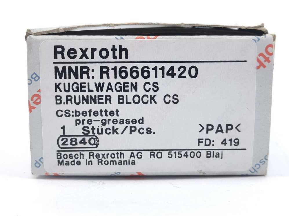 Bosch / Rexroth R166611420 Ball Runner Block Carbon Steel KWD-015-SKS-C1-N-1