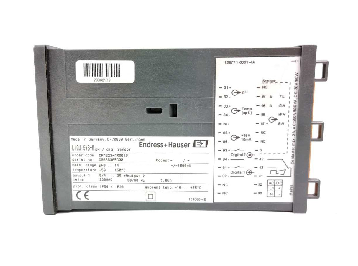 Endress+Hauser CPM223-MR0010 LIQUISYS-M pH/ORP transmitter