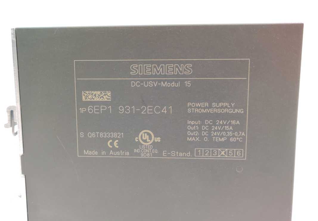 Siemens 6EP1931-2EC41 DC-USV-Modul 15