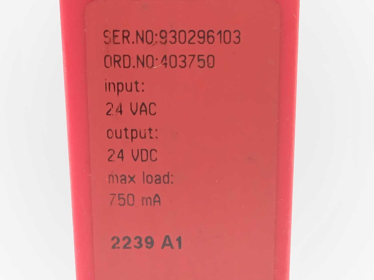 PR Electronics 2239A1 Power Supply. 24VAC to 24VDC 800mA