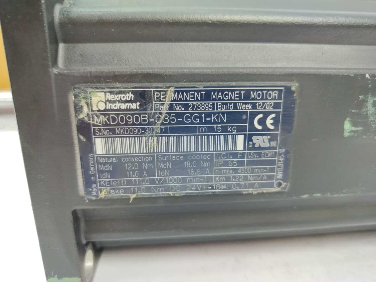 Rexroth Indramat MKD090B-035-GG1-KN Permanent Magnet Motor