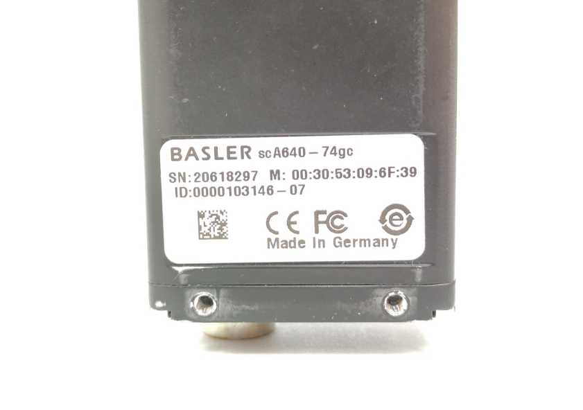 Basler scA640-74gc Scout scA640-74gc Machine Vision Area Scan