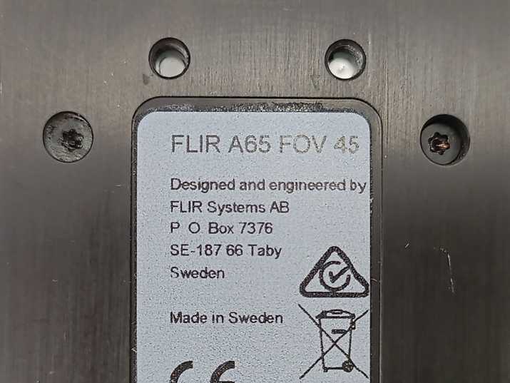 FLIR A65 FOV 45 30Hz. Thermal Cameras for Machine Vision.
