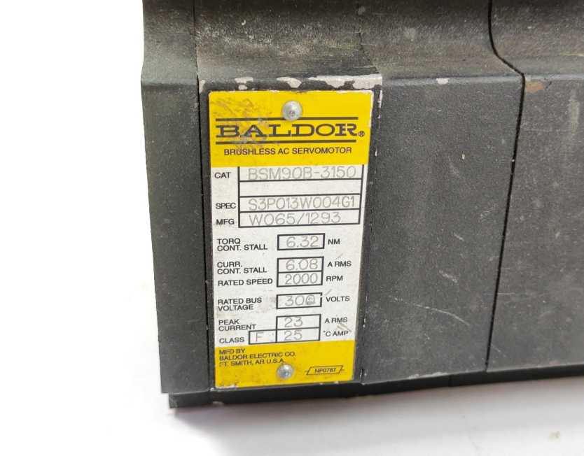 ABB/Baldor BSM90B-3150 Brushless AC Servo Motor
