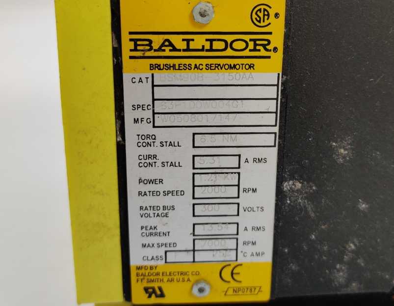 ABB/Baldor BSM90B-3150AA Brushless AC Servo Motor