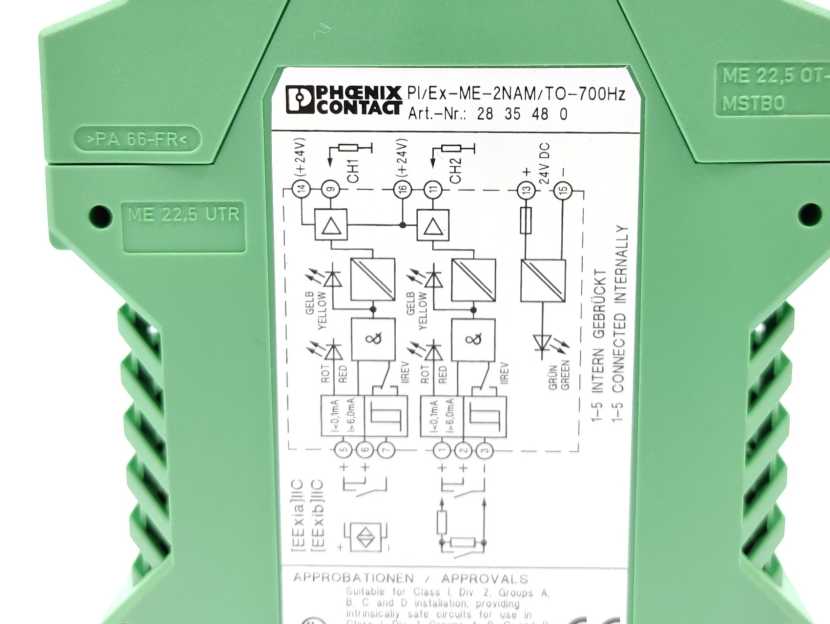 Phoenix Contact 2835480 Pl-Ex-ME-2NAM/TO-700HZ Signal Isolator