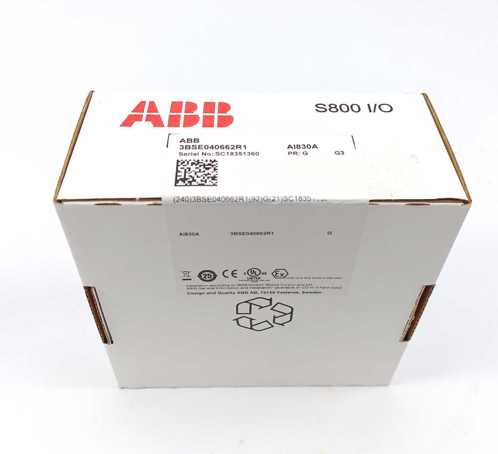 ABB 3BSE040662R1 AI830A Analog input RTD 8 ch