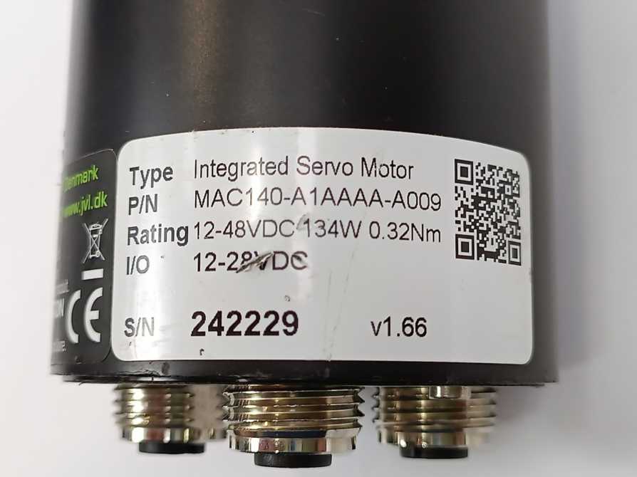 JVL MAC140-A1AAAA-A009 Integrated Servo Motor 12-48VDC