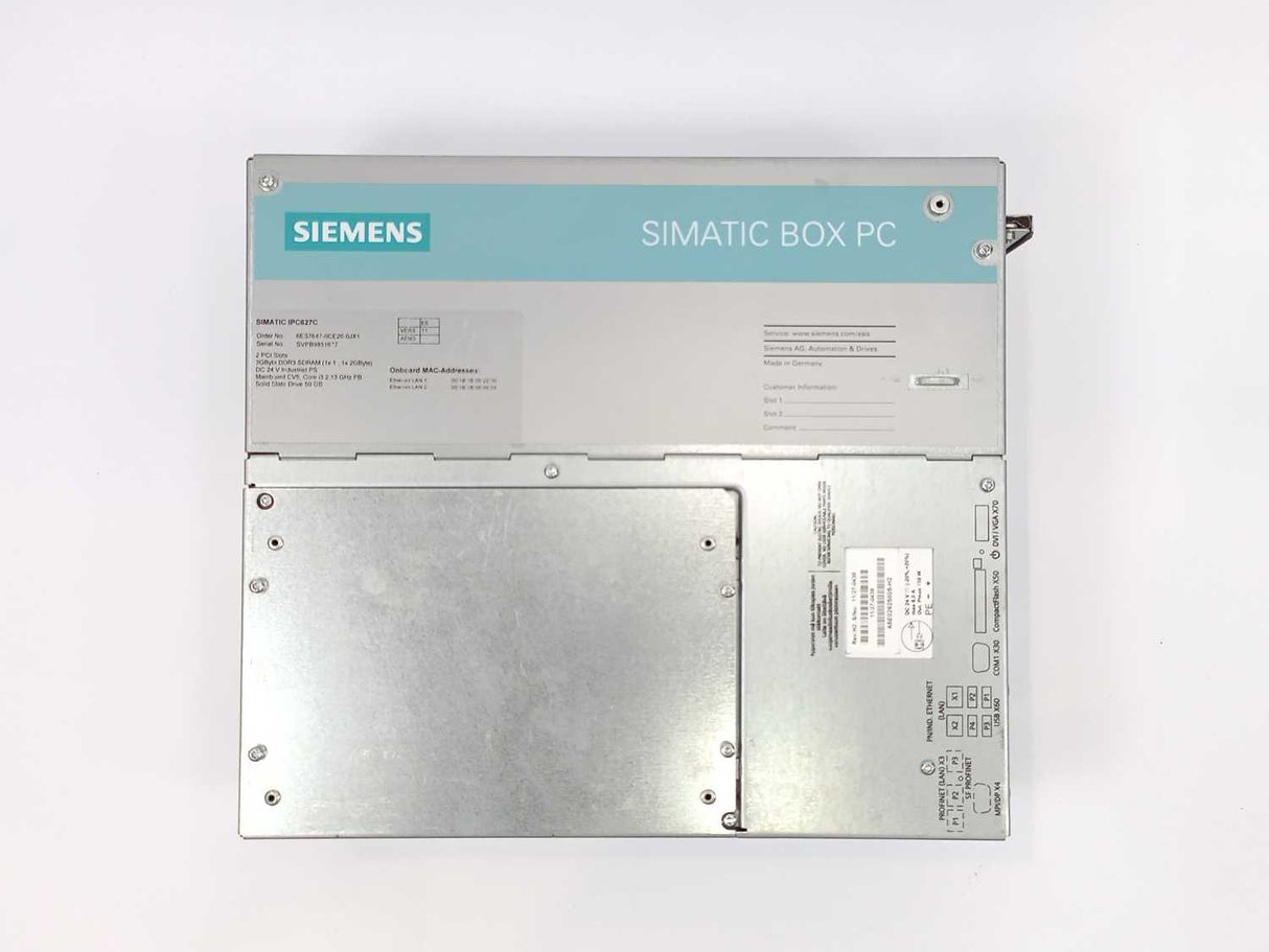 Siemens 6ES7647-6CE26-0JX1 A5E02625805-H2 SIMATIC BOX PC IPC627C