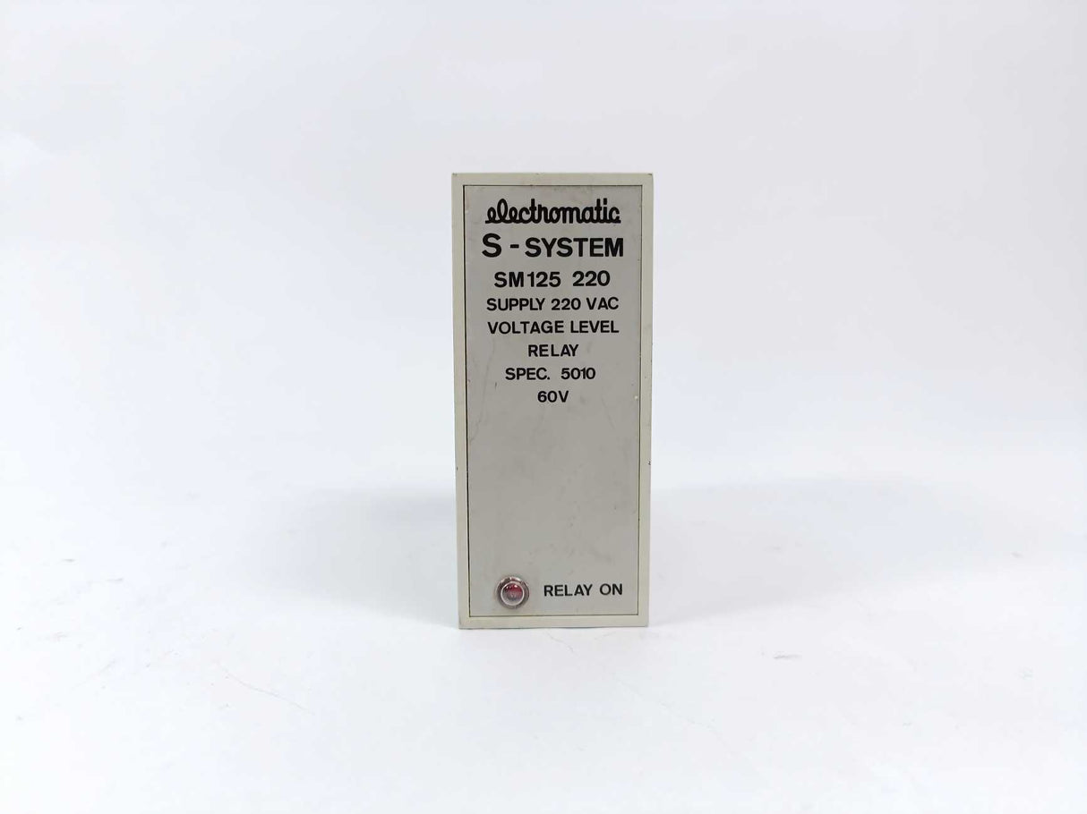 Electromatic SM 125 220 Voltage Level Relay 220VAC Spec. 5010 60V