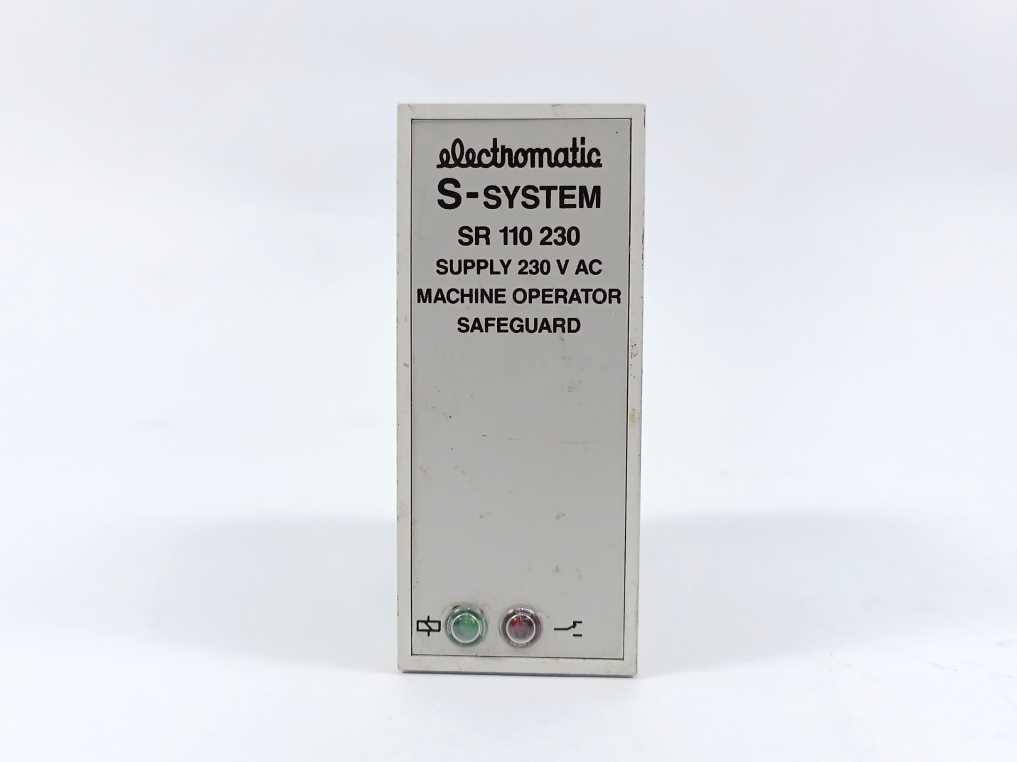 Electromatic SR 110 230 Machine Operator Safeguard 230 VAC