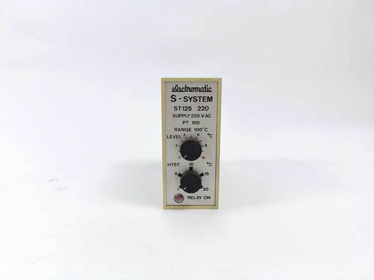 Electromatic ST125 220 S-System Relay 220VAC PT 100 Range 100C