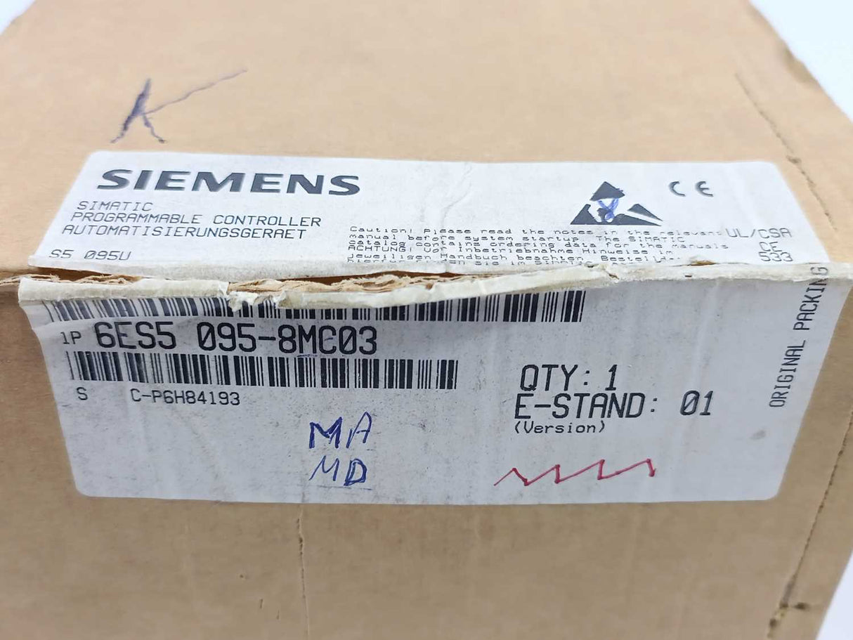 Siemens 6ES5095-8MC03 SIMATIC S5, Compact unit S5-95U w. 6ES5 375-0LC11