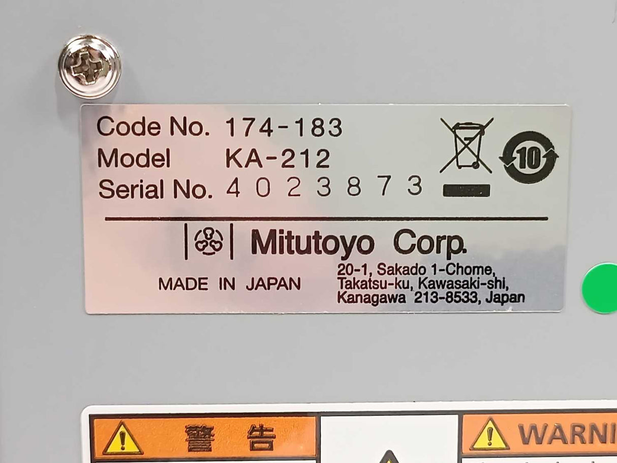 Mitutoyo 174-183 KA-200 COUNTER, KA-212 174-183D
