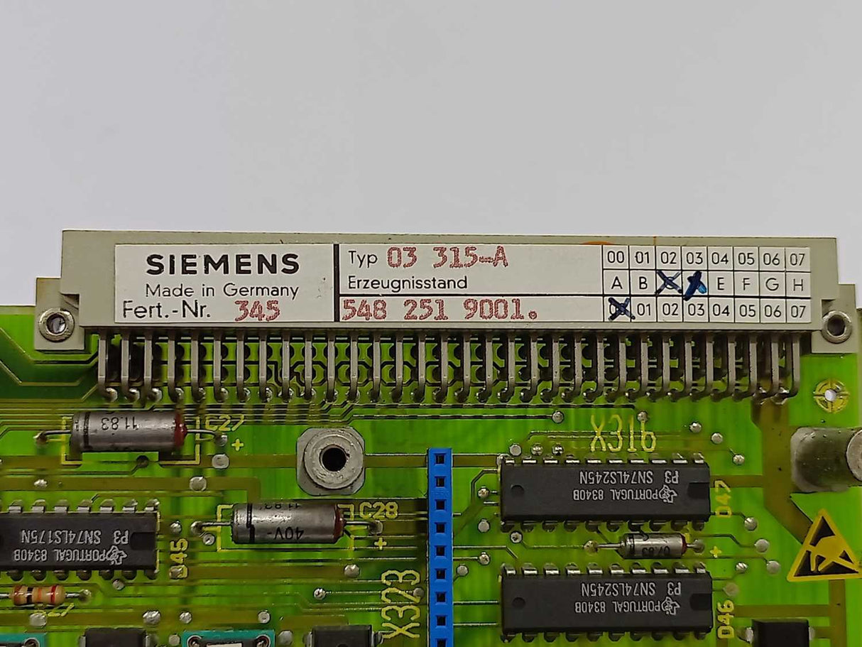 Siemens 03315-A SINUMERIK Card D