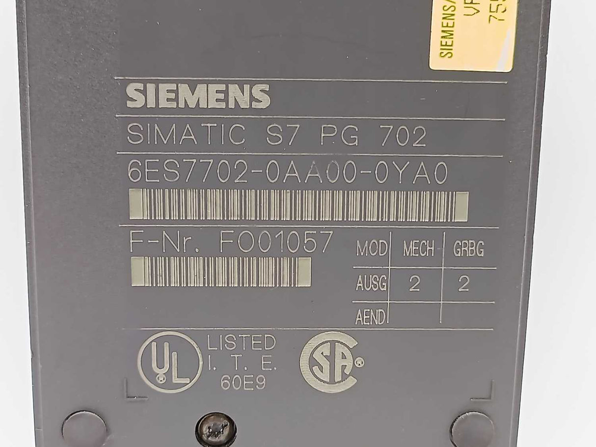 Siemens 6ES7702-0AA00-0YA0 PG 702