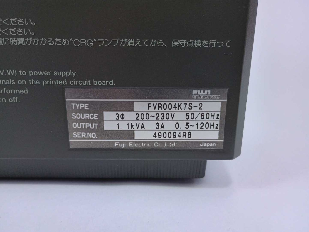 Fuji Electric FVR004K7S-2 Transistor Inverter