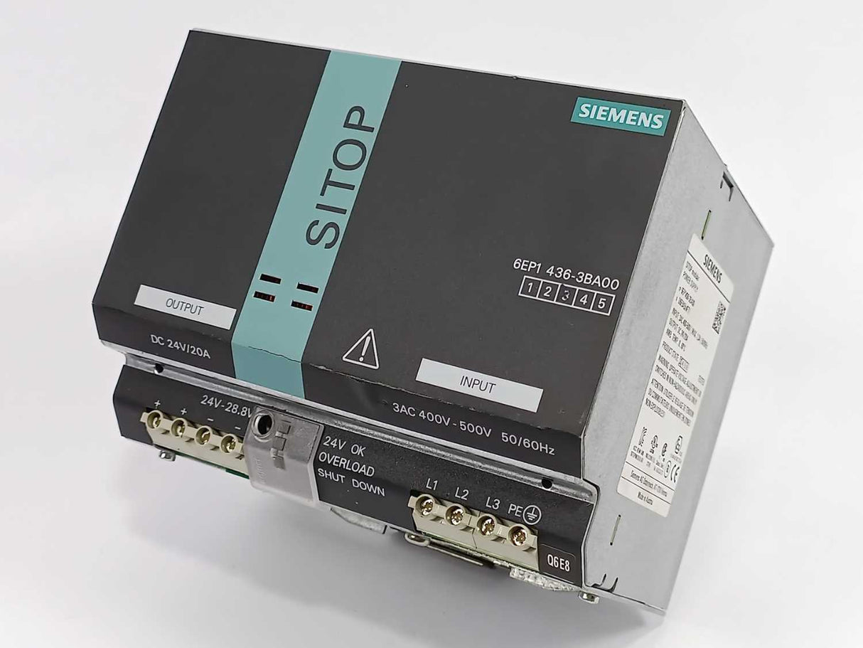Siemens 6EP1436-3BA00 SITOP Modular 20 A Stabilized Power Supply