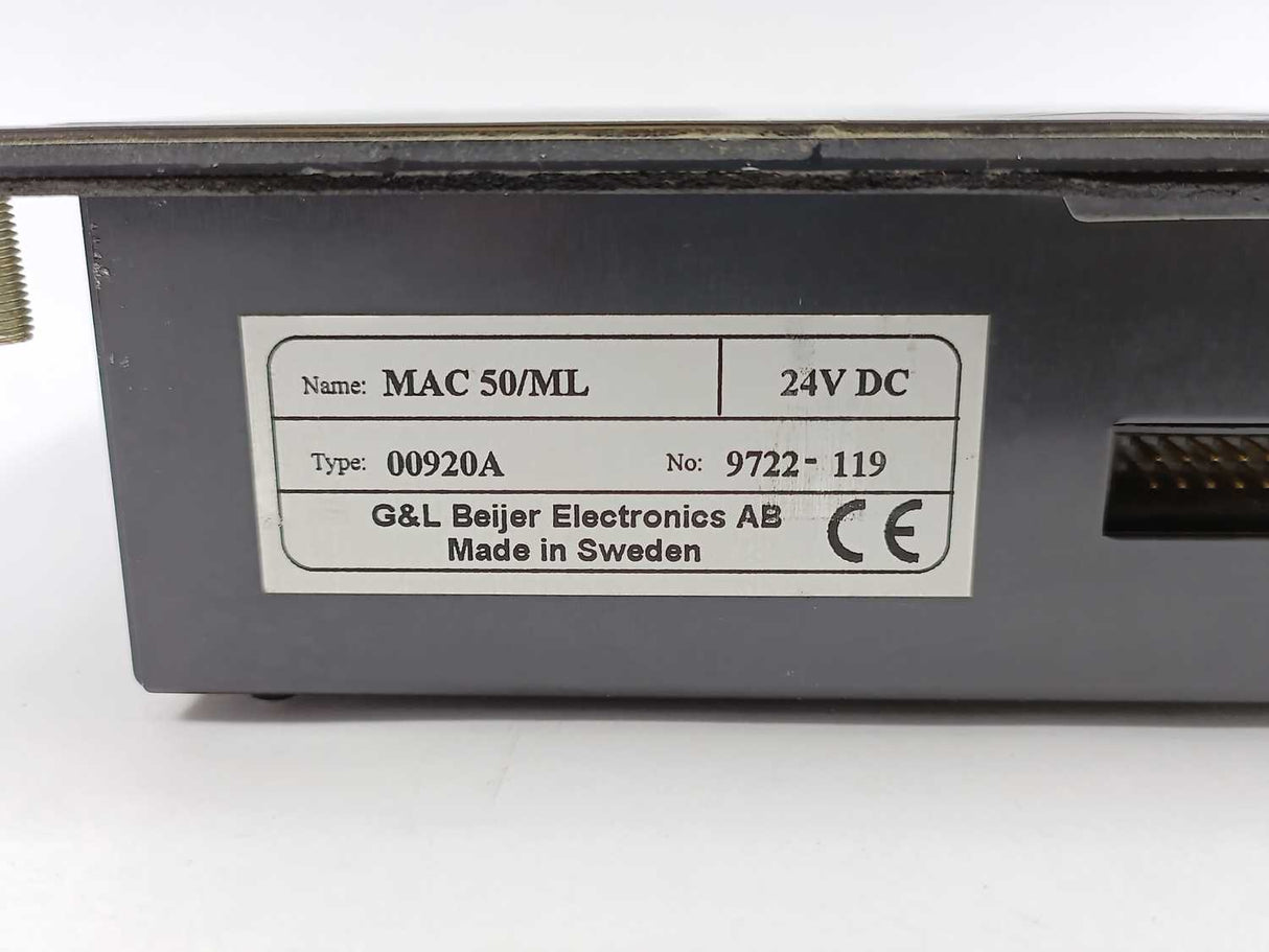 G&L Beijer 00920A MAC 50/ML 24VDC Operator Panel