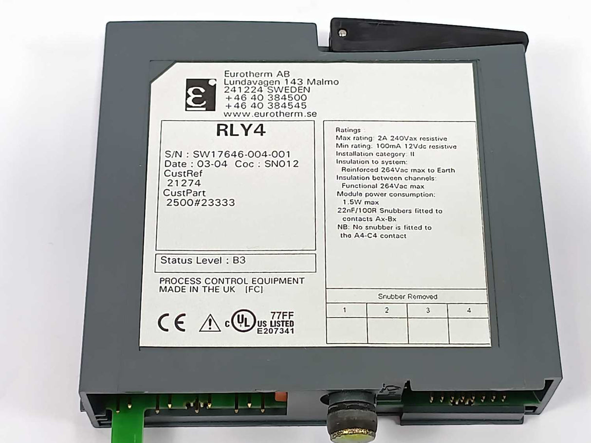 Eurotherm 2500M/RLY4 RLY4 Four Channel Relay Module