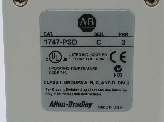 AB 1747-PSD Ser. C Program Storage Device