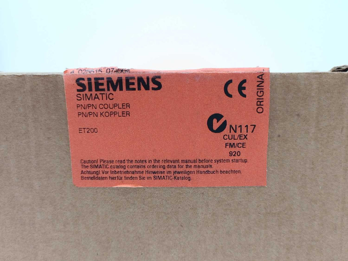 Siemens 6ES7158-3AD00-0XA0 SIMATIC DP PN/PN Coupler