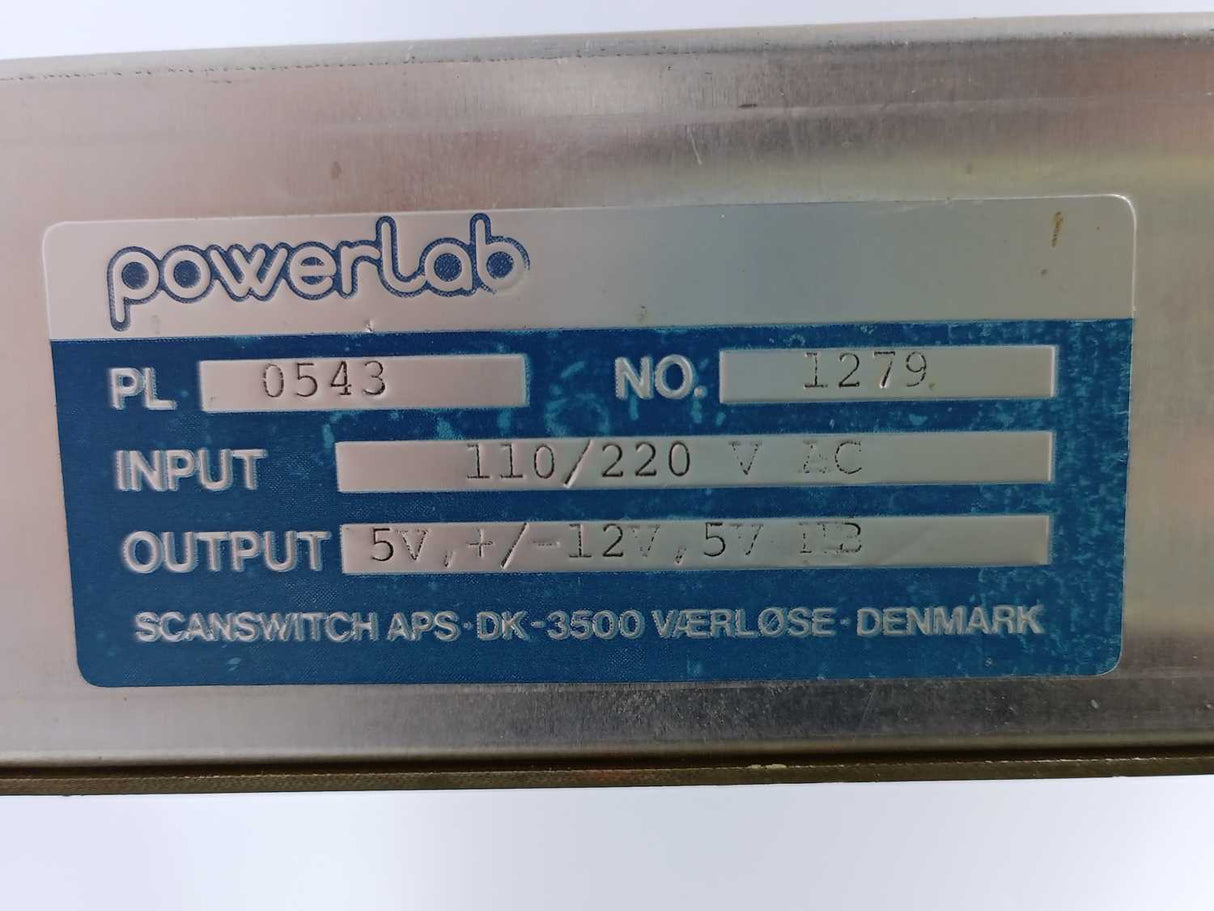 Scanswitch / Powerlab PL 0543 6101 6101V1 Power supply