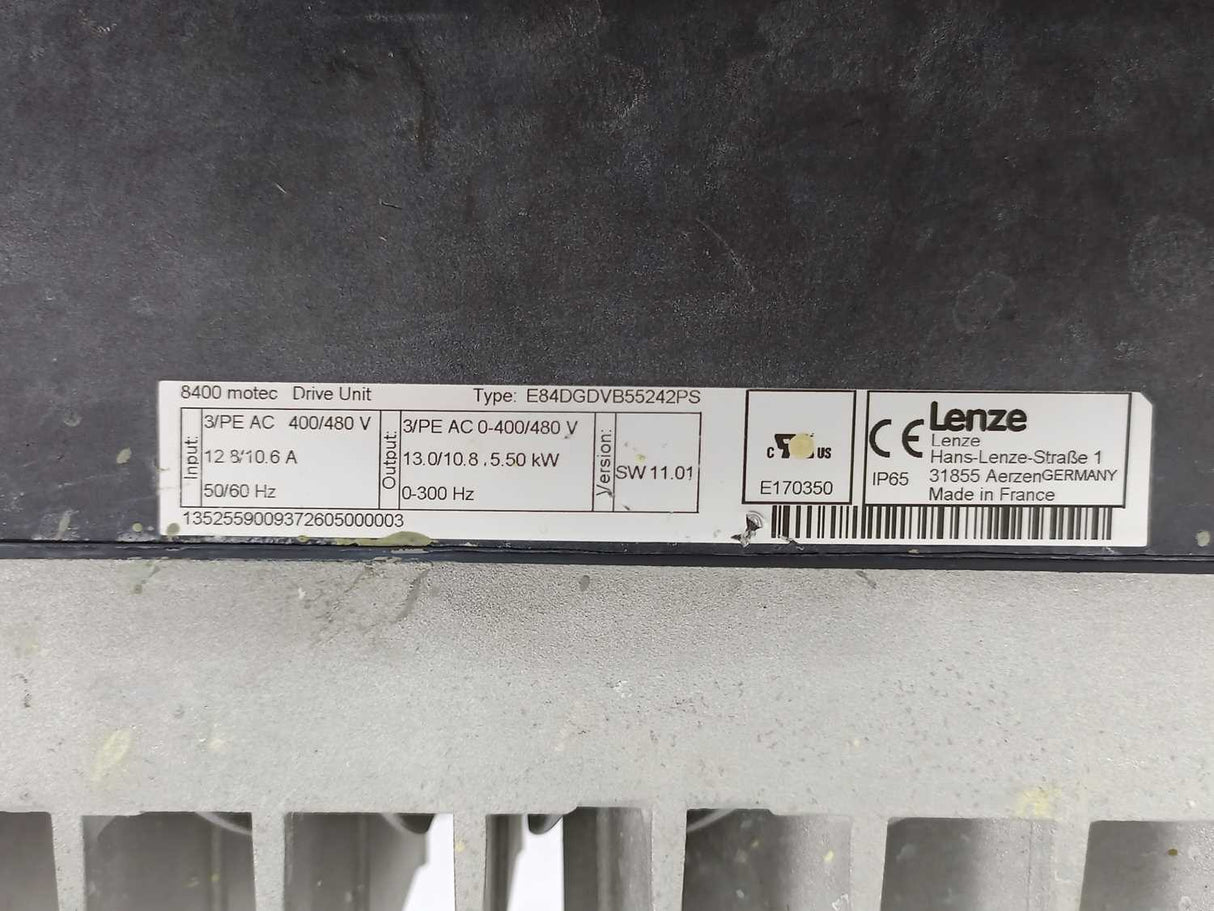 LENZE E84DGDVB55242PS 8400 motec Drive Unit