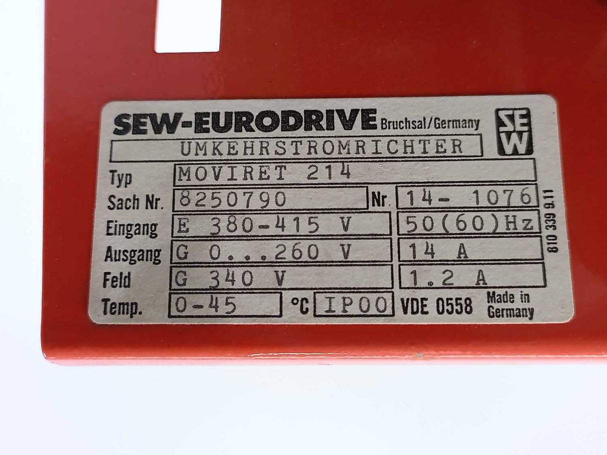 SEW-EURODRIVE  8250790 Moviret 214 Inverter