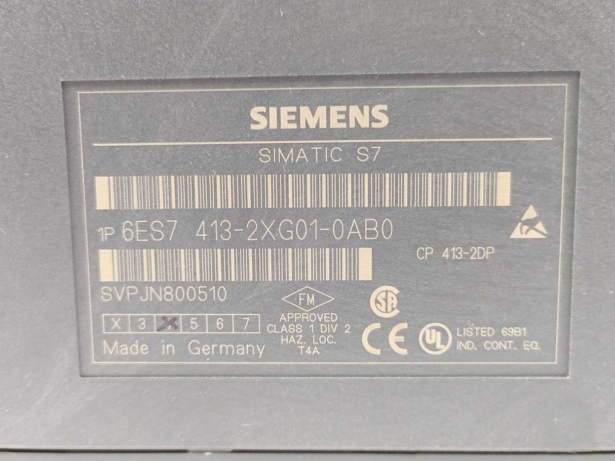 Siemens 6ES7413-2XG01-0AB0 SIMATIC S7-400, CPU 413-2 DP
