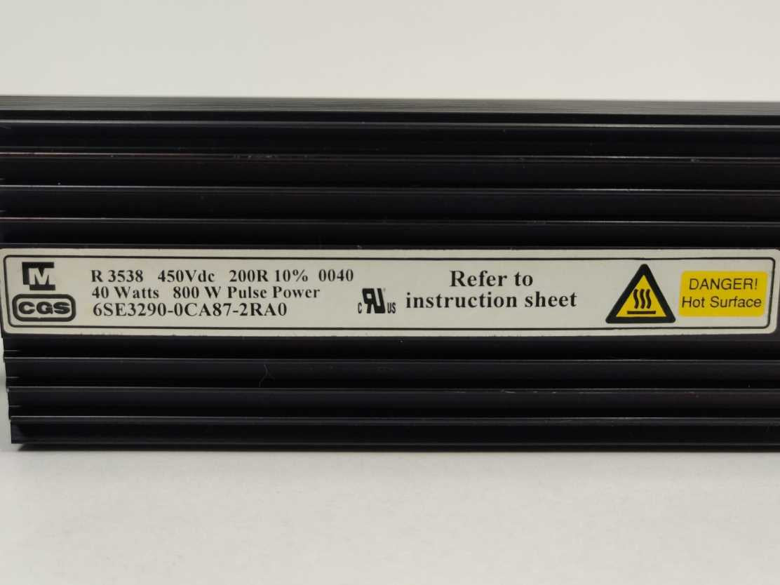 Siemens 6SE3290-0CA87-2RA0 Braking Resistor