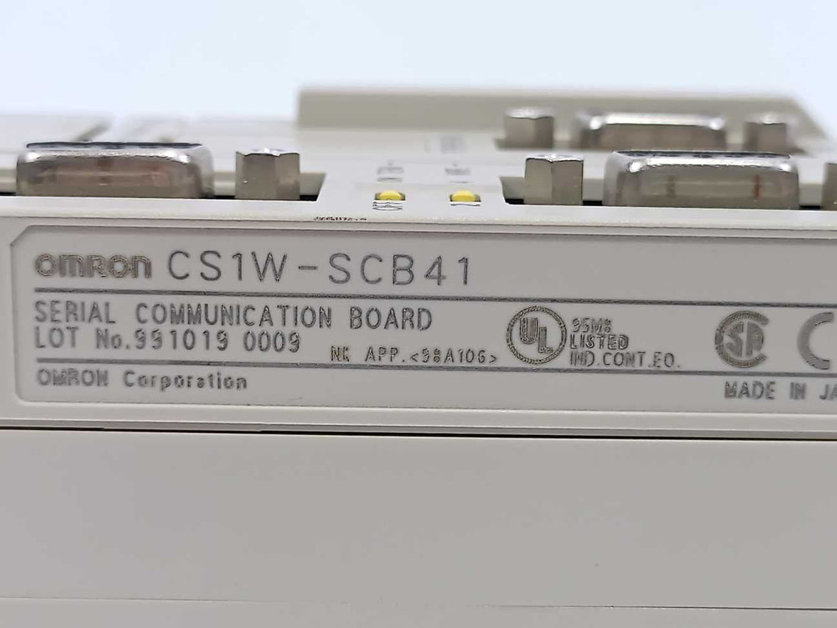 OMRON CS1G-CPU45-E CPU Unit w/ CS1W-SCB41 Cummunication Board