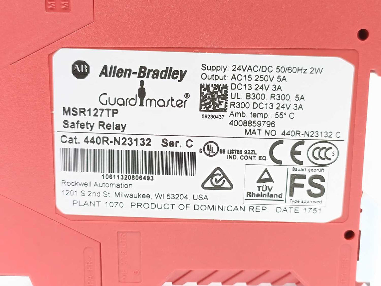 AB 440R-N23132 MSR127TP Safety Relay Ser. C