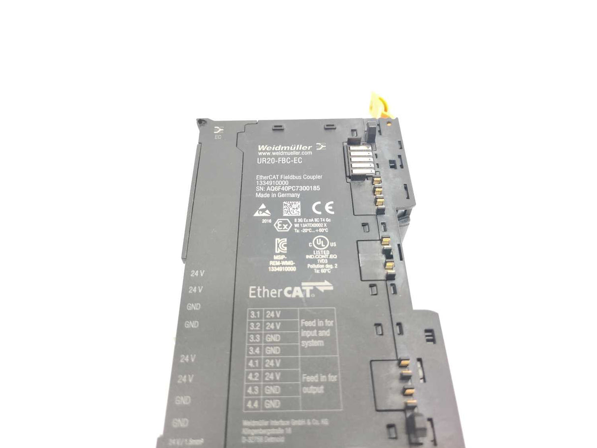 Weidmüller UR20-FBC-EC EtherCAT Fieldbus Coupler 1334910000