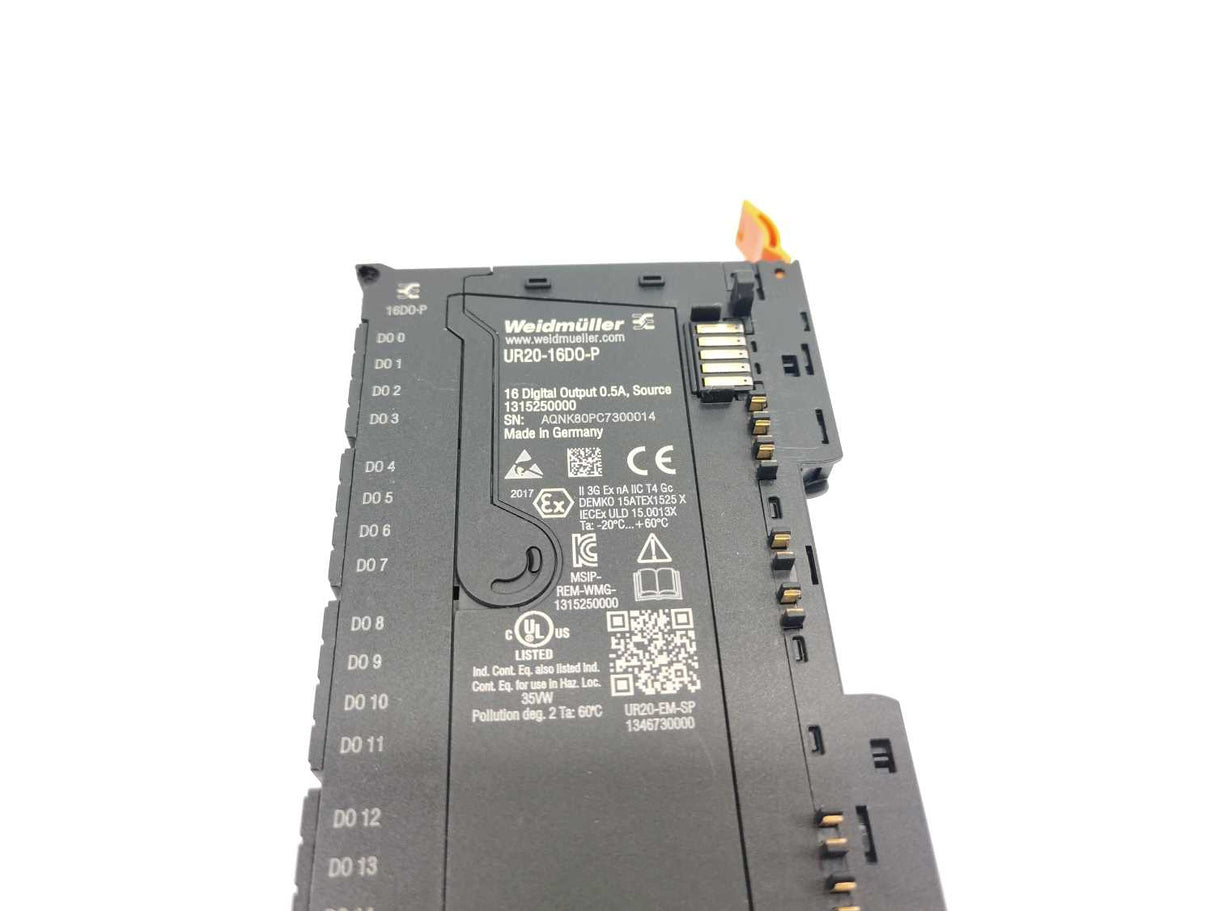 Weidmüller UR20-16D0-P 16 Digital Output 0.5A, 1315250000