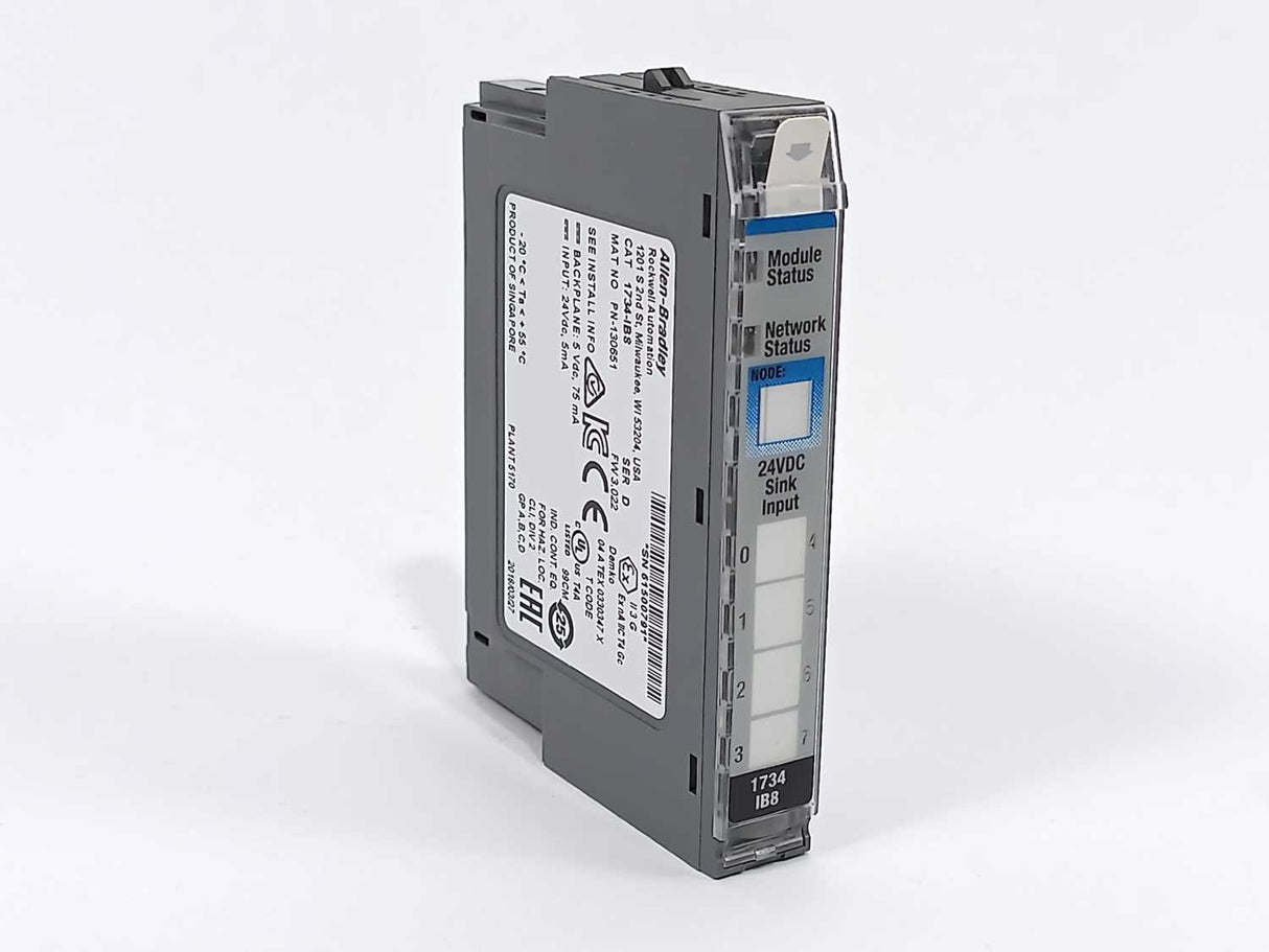 AB 1734-IB8 POINT I/O 8 Point Digital Input Module Ser.D, FW 3.022