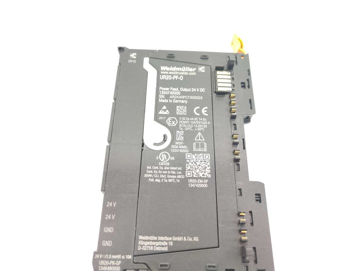 Weidmüller UR20-PF-0 Power Feed, Output 24V DC, 1334740000