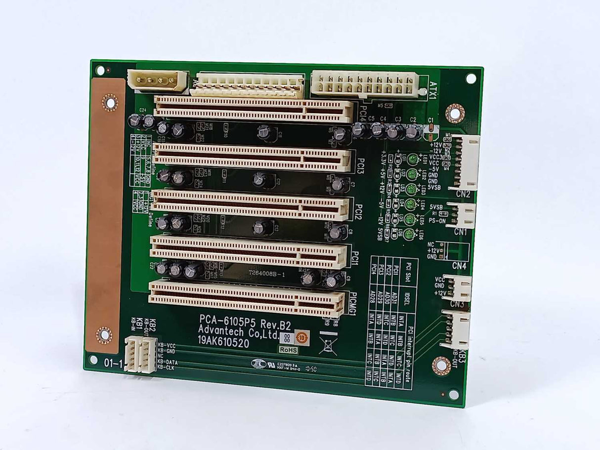 Advantech PCA-6105P5 19AK610520 969K610500E Backplane Board