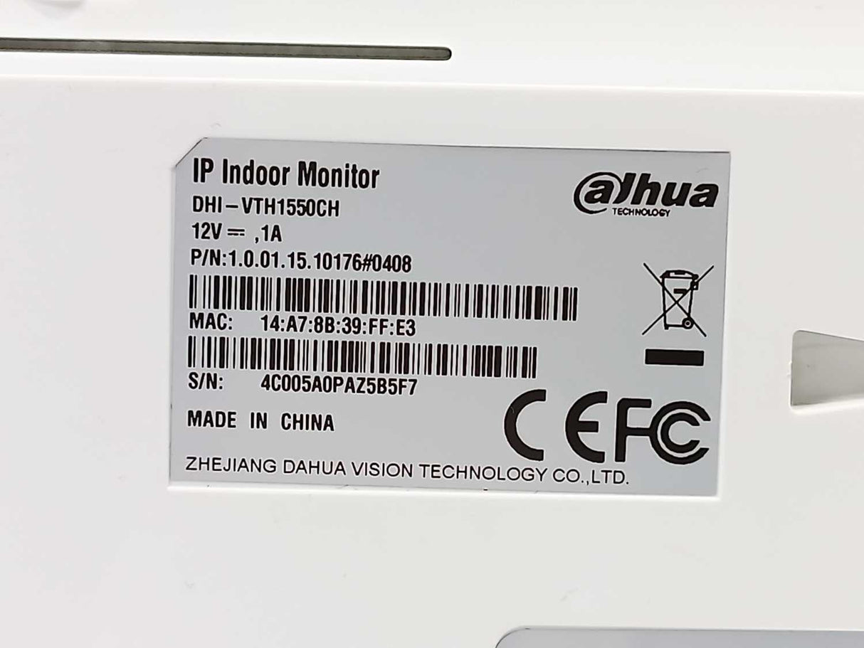 Dahua 1.0.01.15.10176 DHI-VTH1550CH IP Indoor Monitor