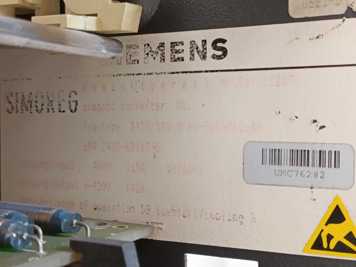 Siemens 6RA2432-6DV62-0 SIMOREG Compact Converter
